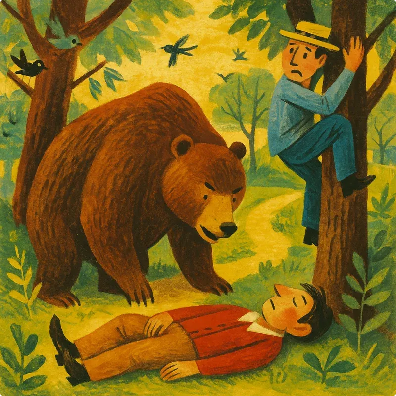 Aesop's Fables - The Bear and The Two Travelers
