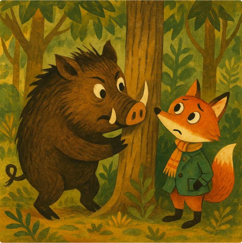 Aesop's Fables - The Wild Boar and The Fox
