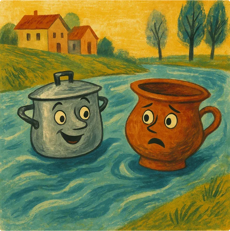 Aesop's Fables - The Two Pots