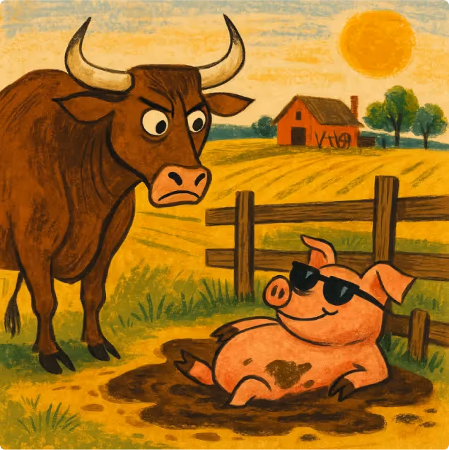 The Ox who Envied the Pig