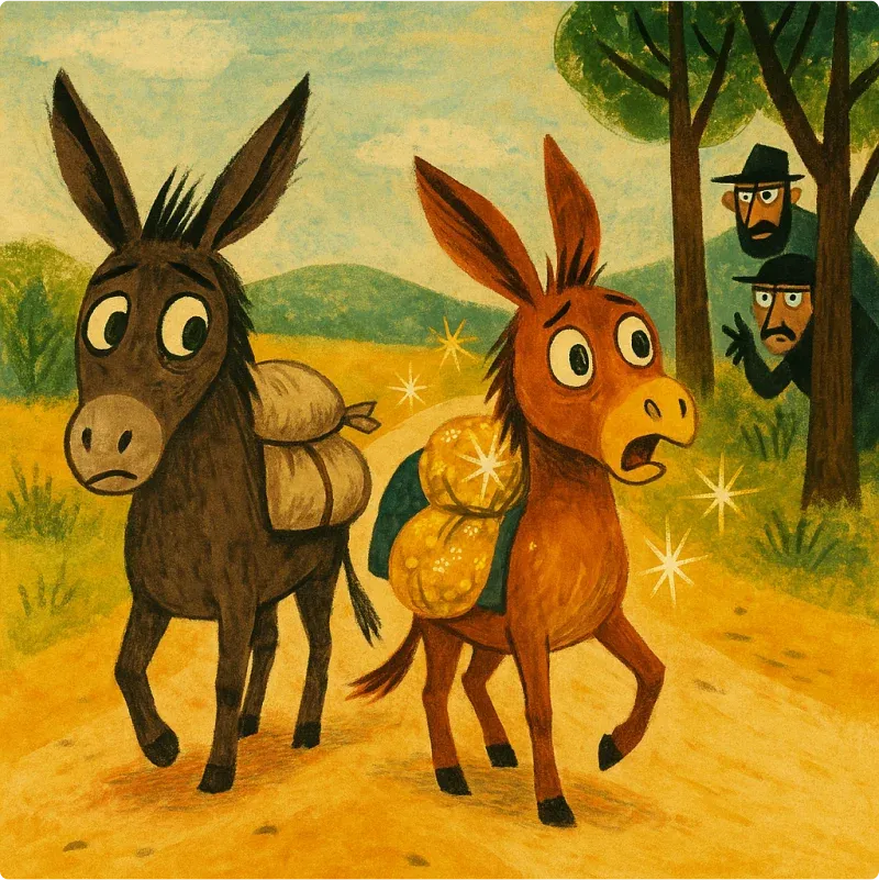 Aesop's Fables - The Mules and The Robbers
