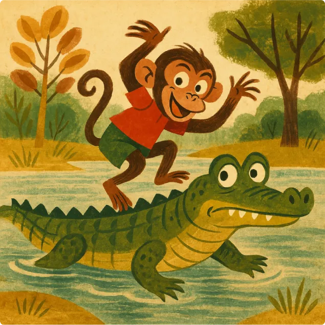 The Monkey and the Crocodile