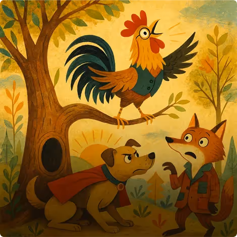 The Fox, The Rooster, and The Dog