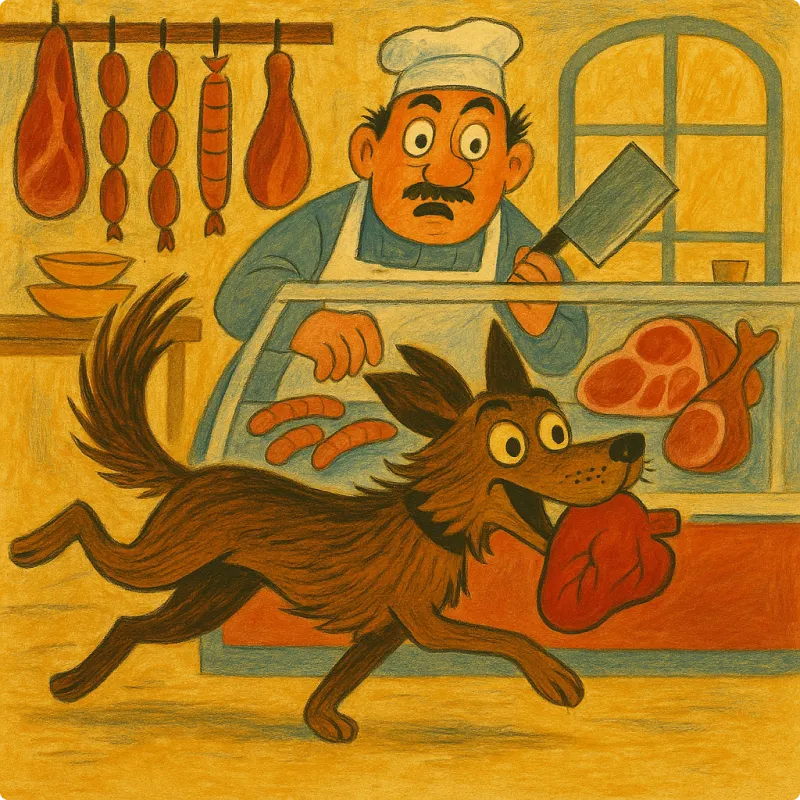 Aesop's Fables - A Dog and A Butcher