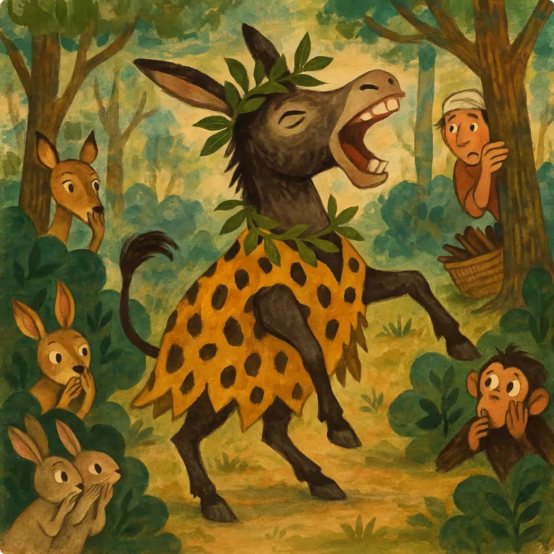 Panchatantra Fables - The Donkey in the Leopard's Skin