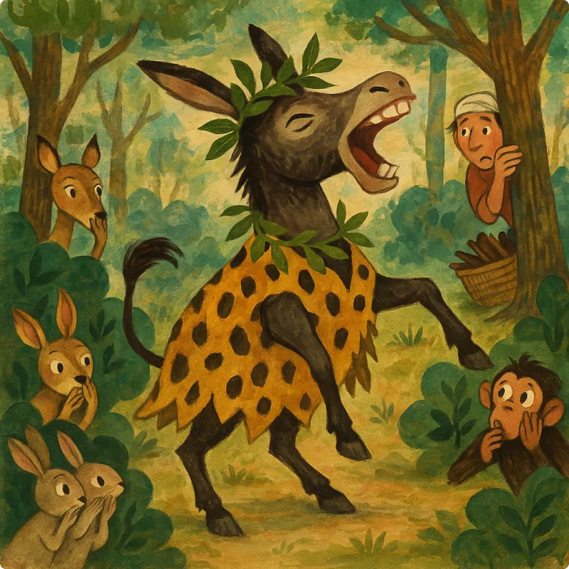 Panchatantra Fables - The Donkey in the Leopard's Skin