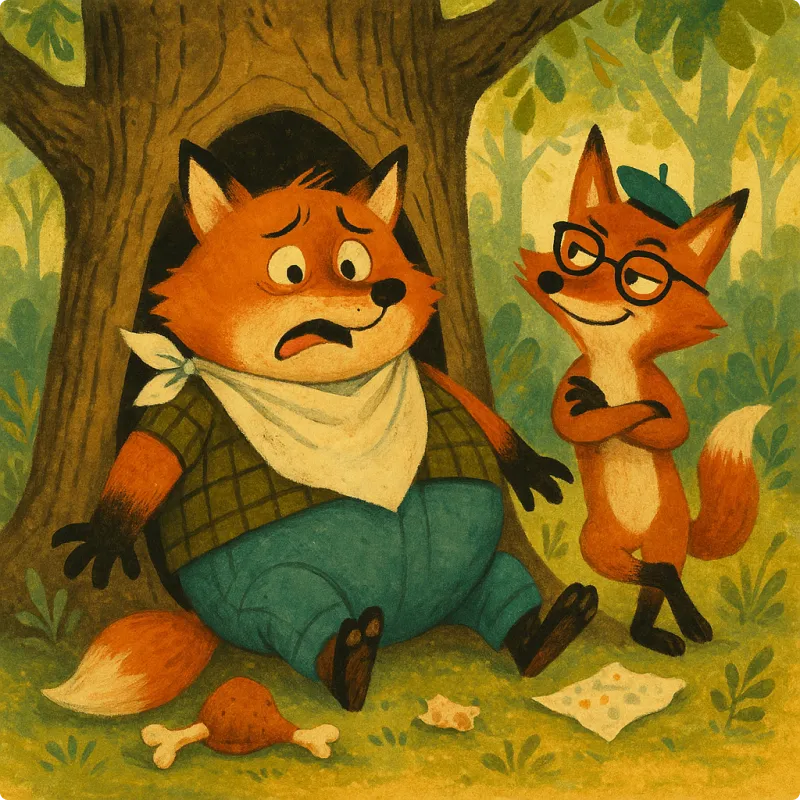 Aesop's Fables - The Fox with the Swollen Belly