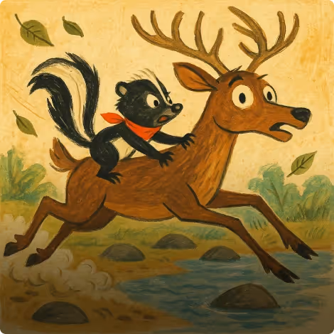 The Jaguar and the Little Skunk