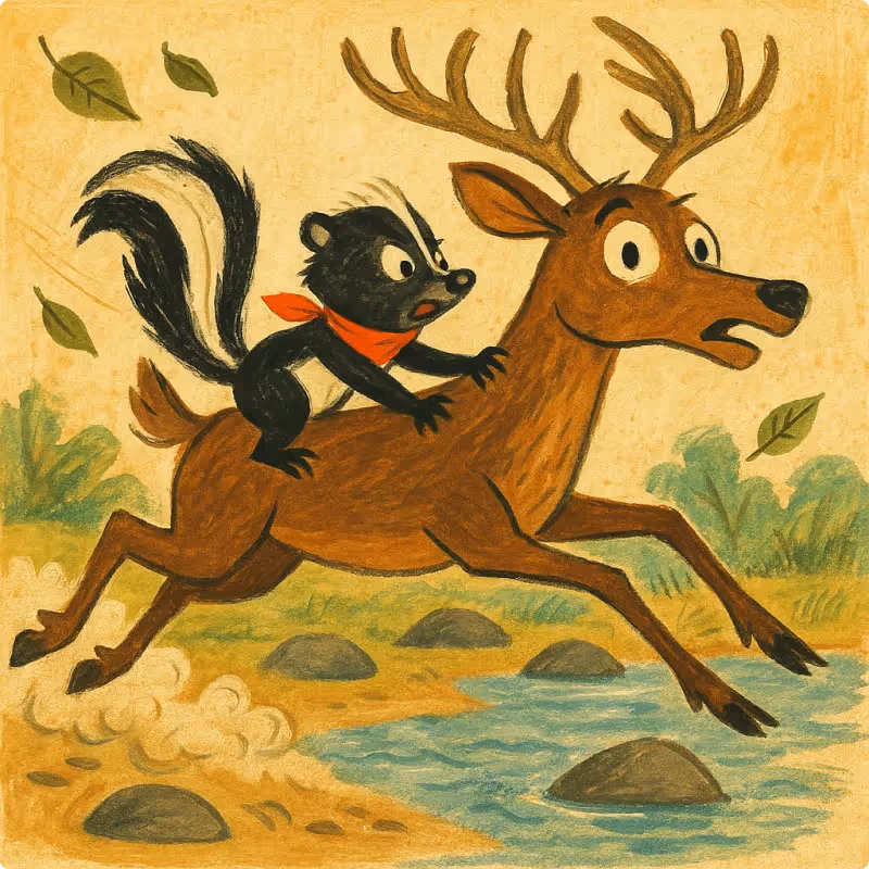 The Jaguar and the Little Skunk