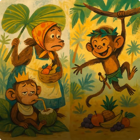 The Monkeys and Their Mother
