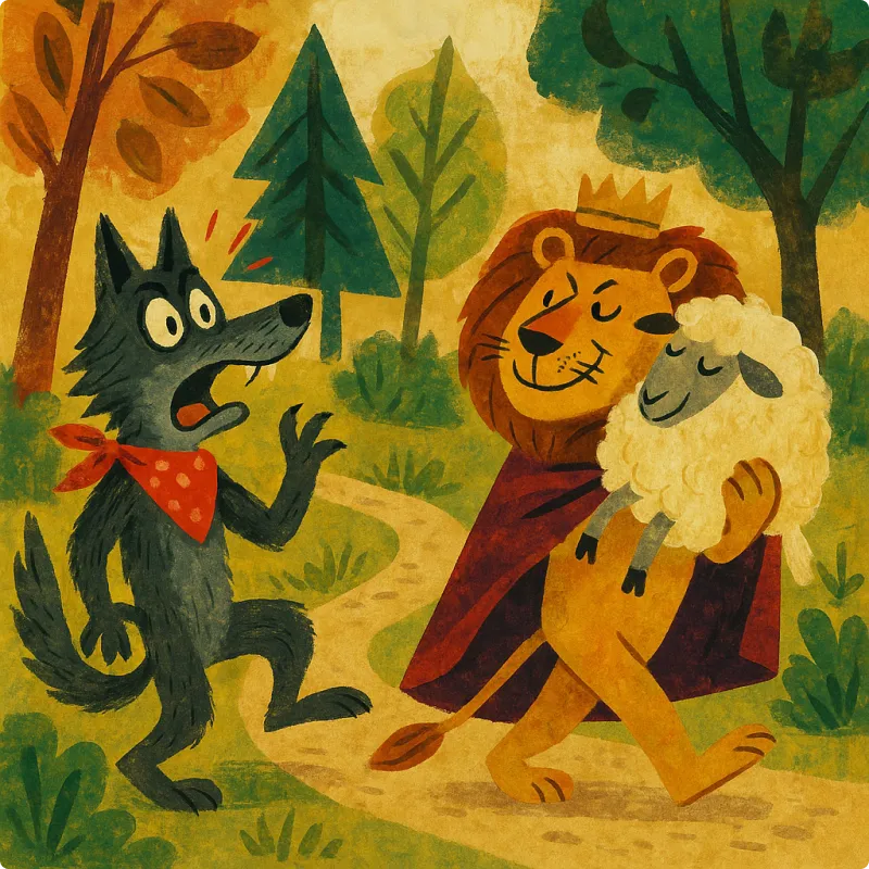 Aesop's Fables - The Wolf and The Lion