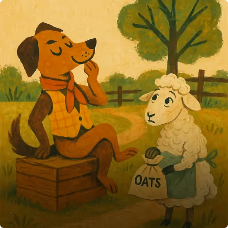 A Dog, A Sheep, and A Wolf