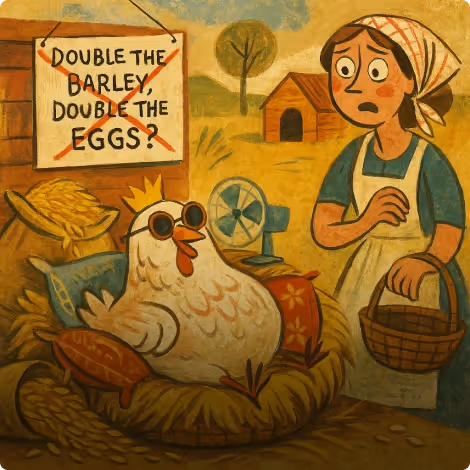 A Woman and Her Hen