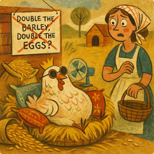 A Woman and Her Hen