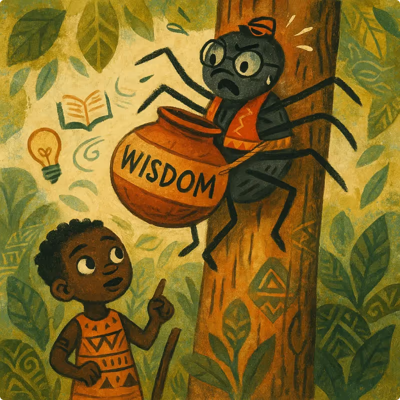 Anansi the Spider Stories - Anansi and the Wisdom Pot