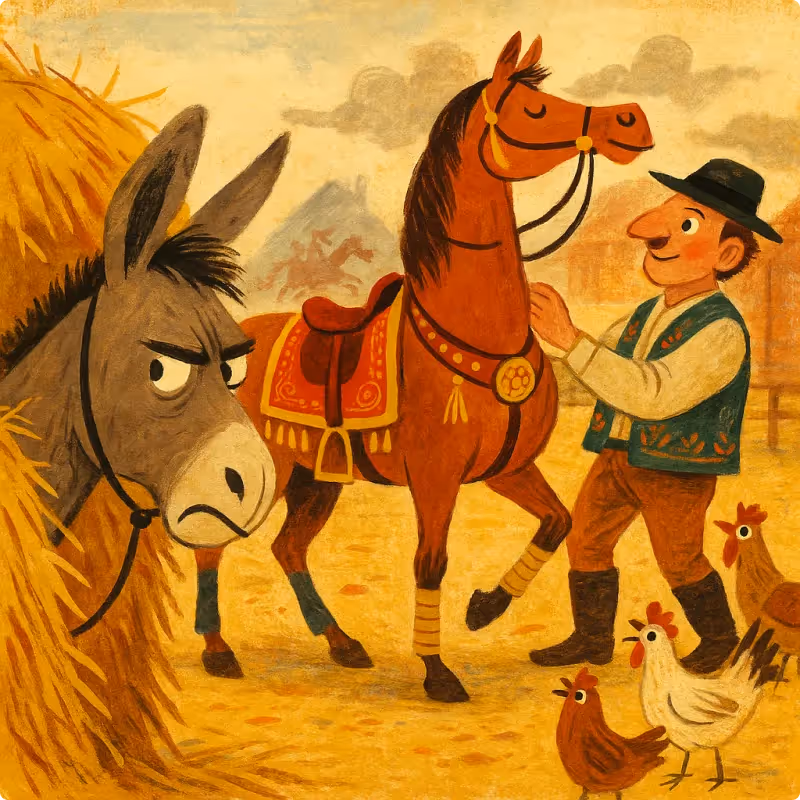 Aesop's Fables - The Donkey that envied the Horse