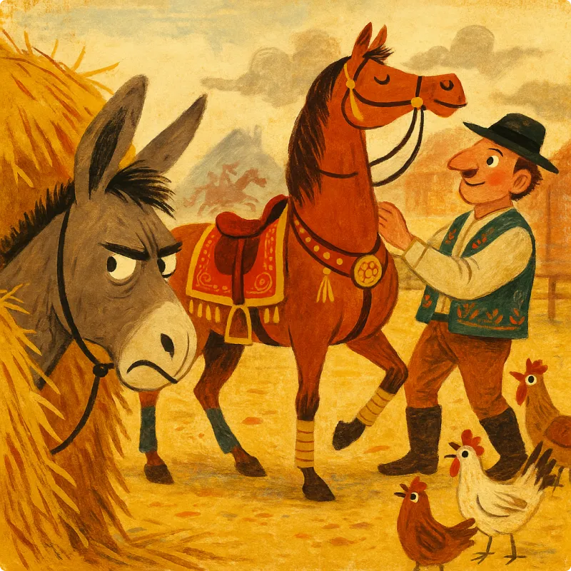 Aesop's Fables - The Donkey that envied the Horse