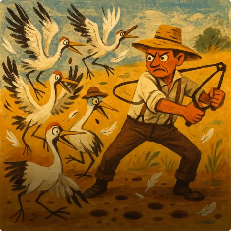 The Farmer and The Cranes