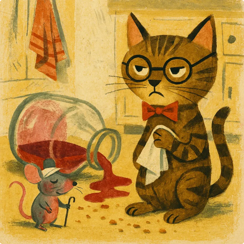 Aesop's Fables - The Mouse in the Wine Jar and the Cat