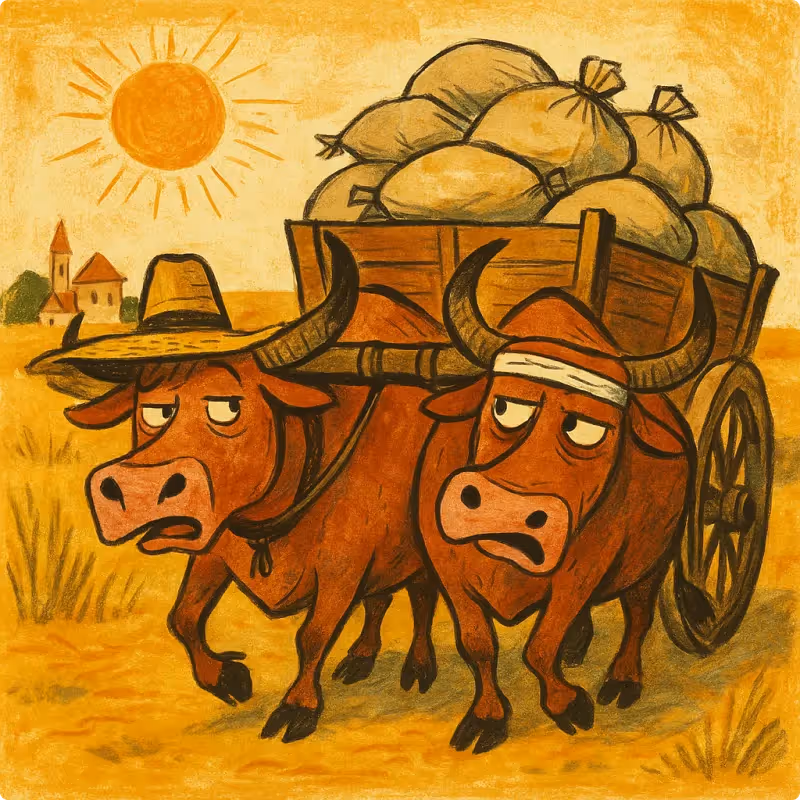 Aesop's Fables - The Oxen and The Axles