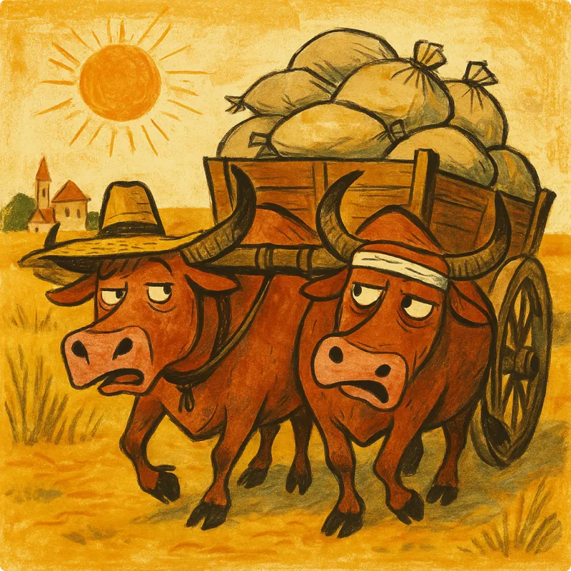 Aesop's Fables - The Oxen and The Axles