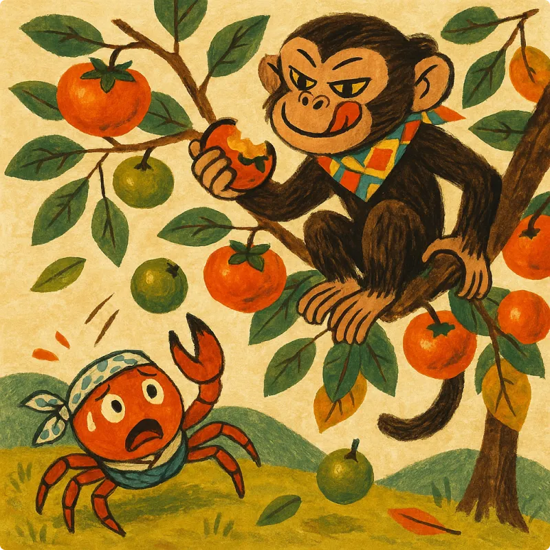Japanese Folktale - The Quarrel of the Monkey and the Crab