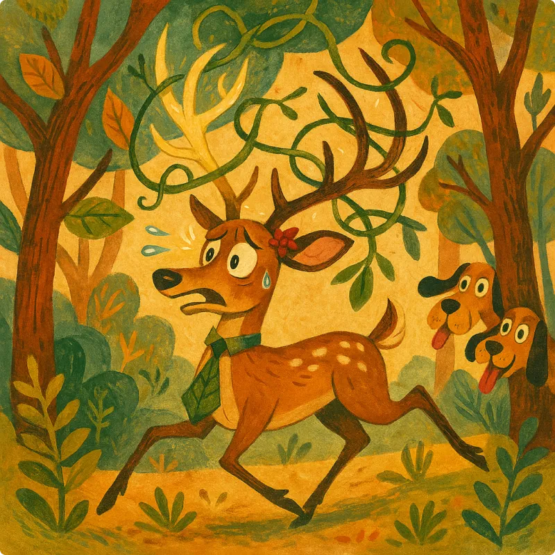 Aesop's Fables - The Stag and His Antlers