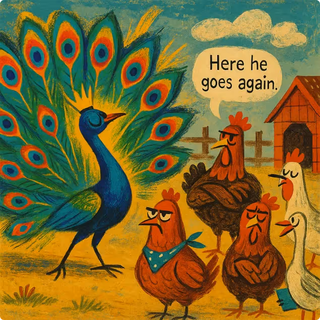 The Turkey, Peacock, and Goose