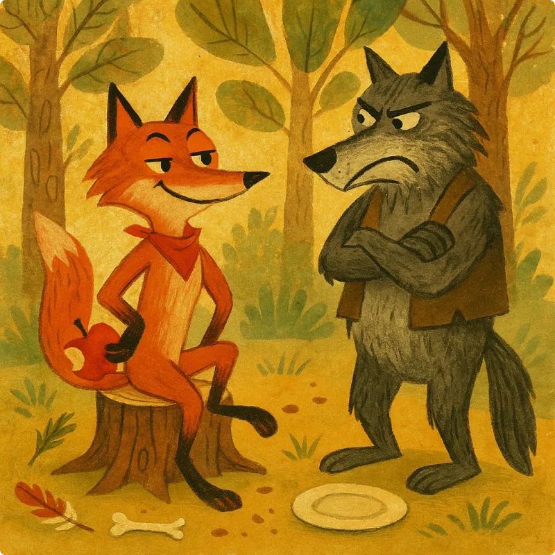 Aesop's Fables - The Wolf, The Fox, and The Ape