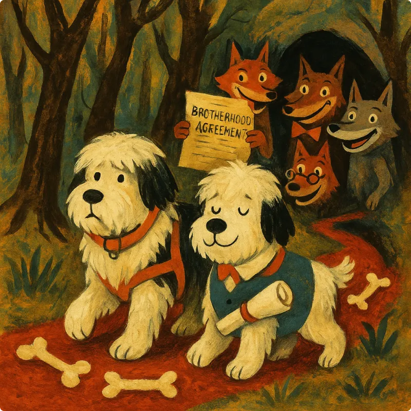 Aesop's Fables - The Wolves and The Sheepdogs