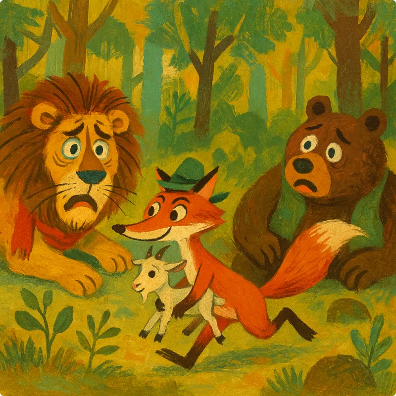 Aesop's Fables - A Lion and A Bear