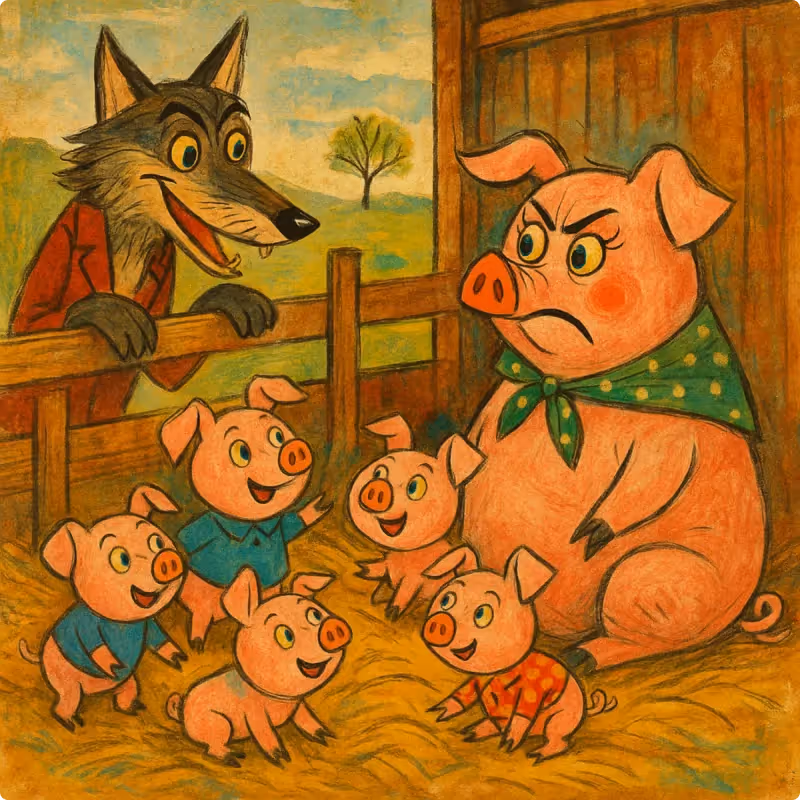 Aesop's Fables - A Wolf and A Sow