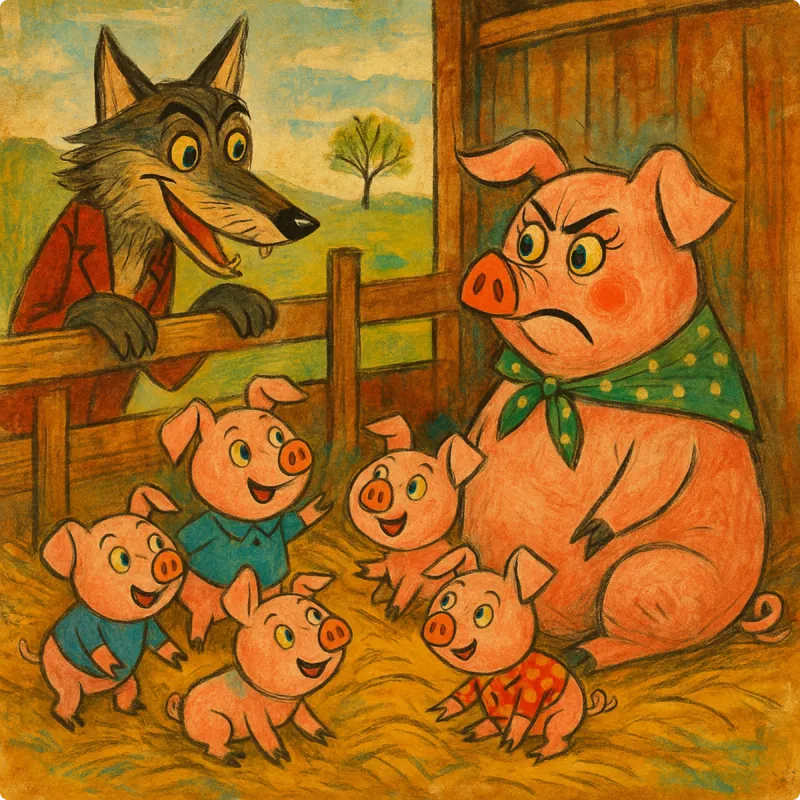 Aesop's Fables - A Wolf and A Sow