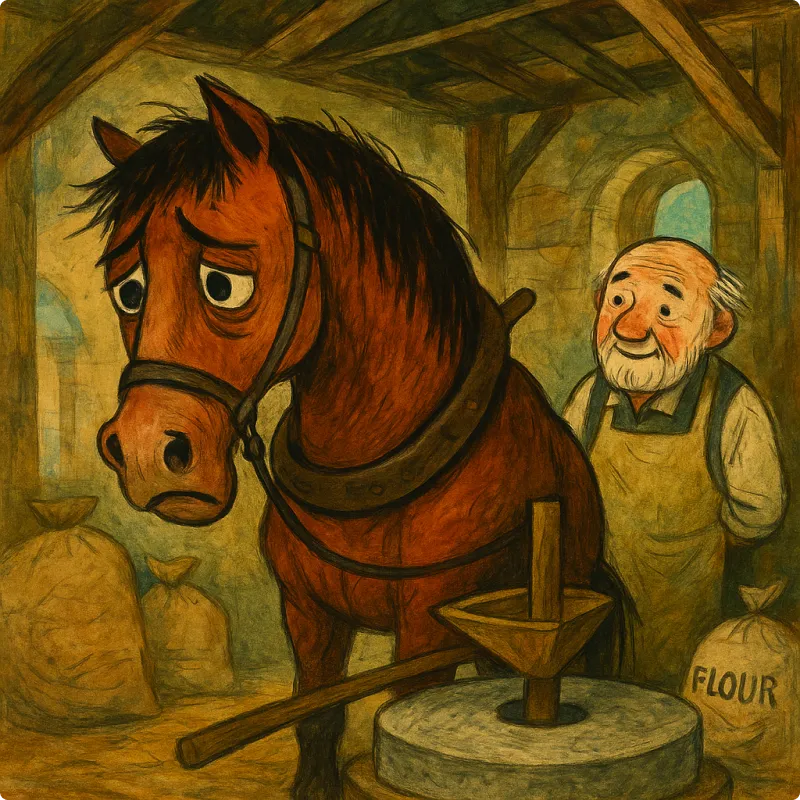 Aesop's Fables - The Battle Horse and The Miller