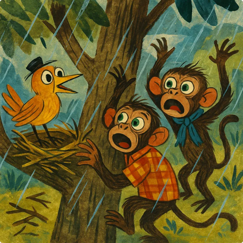 Panchatantra Fables - The Bird and the Monkeys