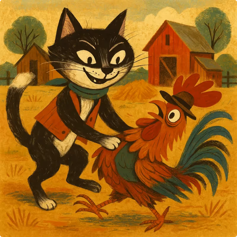 Aesop's Fables - The Cat and the Rooster