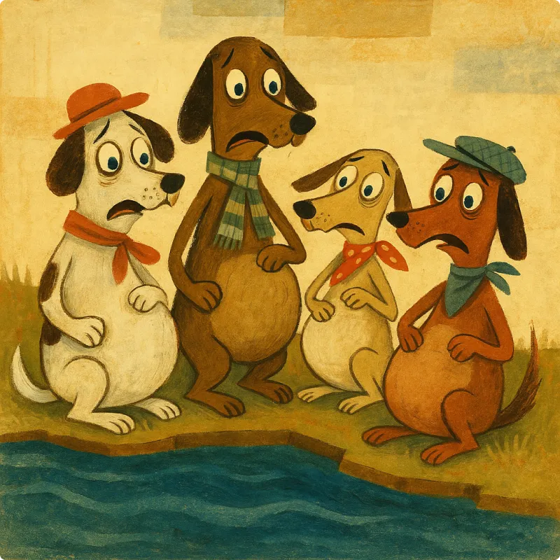 Aesop's Fables - The Dogs and The Hides
