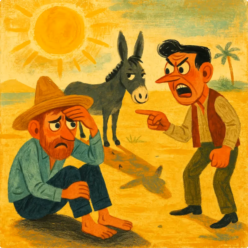 Aesop's Fables - The Donkey and His Shadow