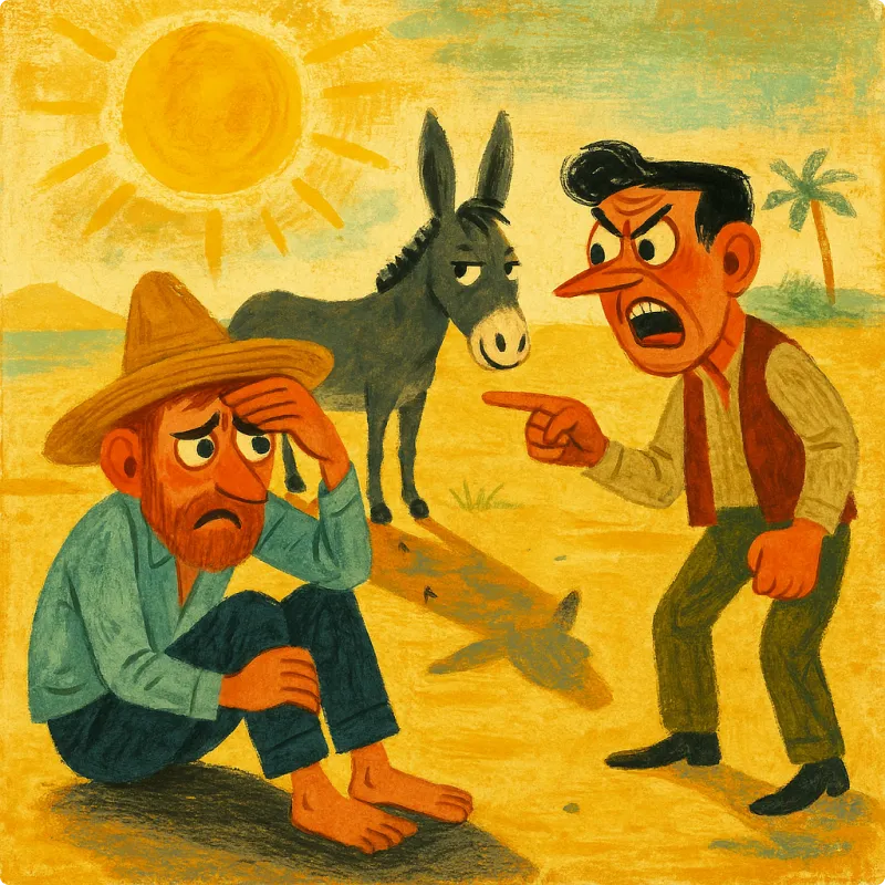 Aesop's Fables - The Donkey and His Shadow