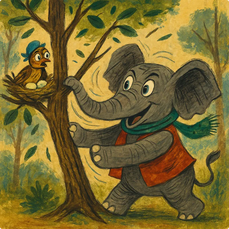 Panchatantra Fables - The Elephant and the Sparrow