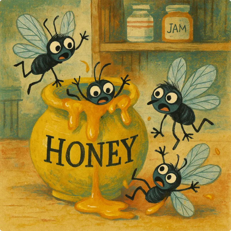 Aesop's Fables - The Flies and The Honey Pot