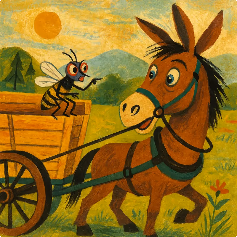 Aesop's Fables - The Fly and The Draught-Mule