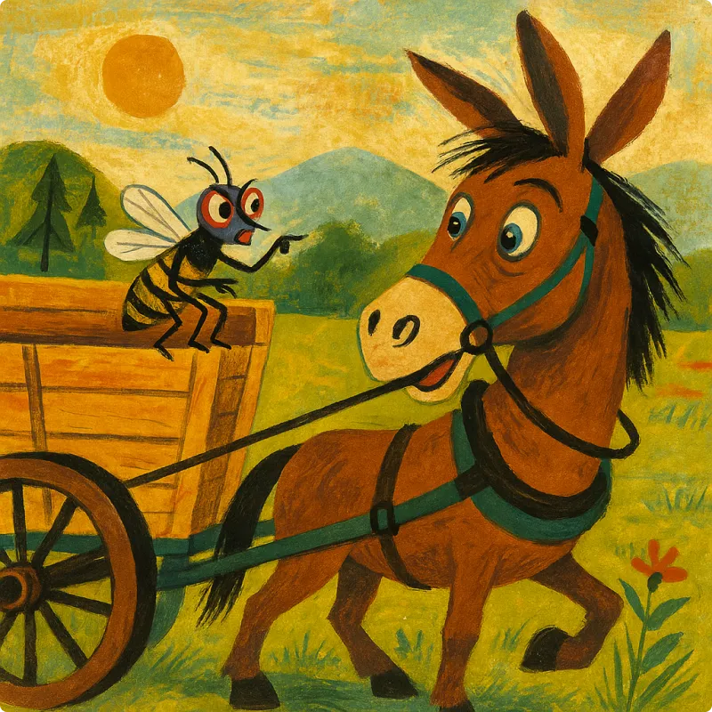 Aesop's Fables - The Fly and The Draught-Mule
