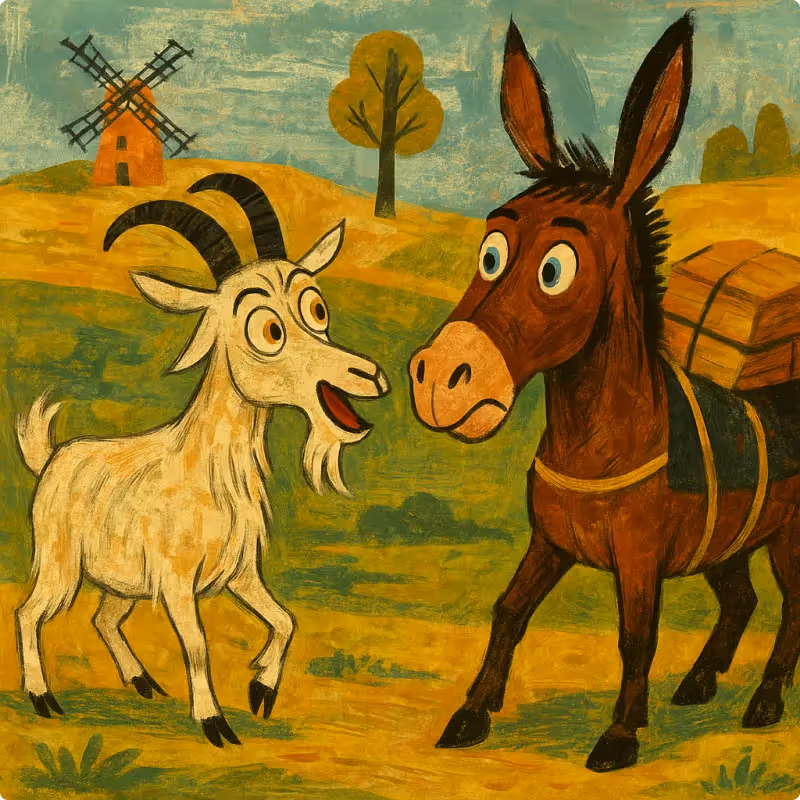Aesop's Fables - The Goat and The Donkey