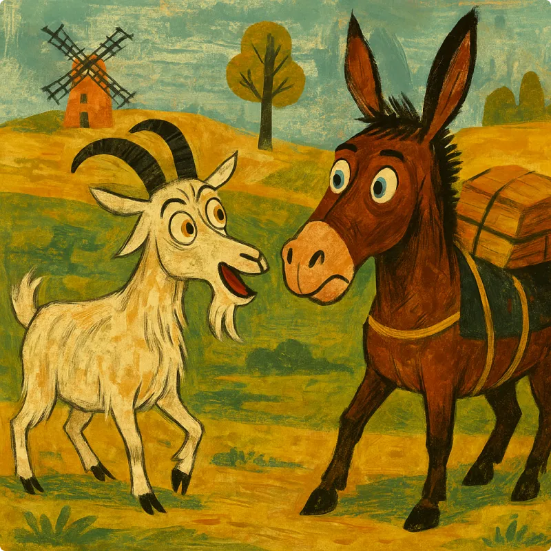 Aesop's Fables - The Goat and The Donkey