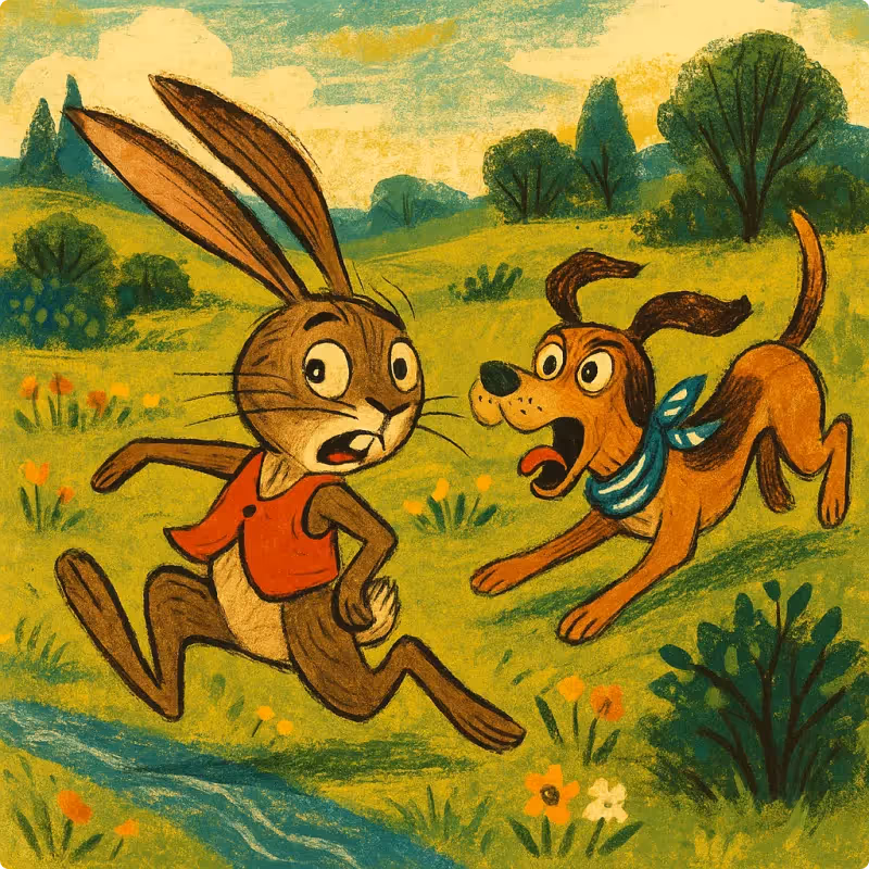 Aesop's Fables - The Hare and The Hound