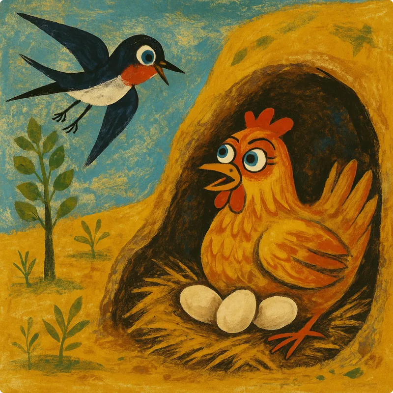 Aesop's Fables - The Hen and The Swallow