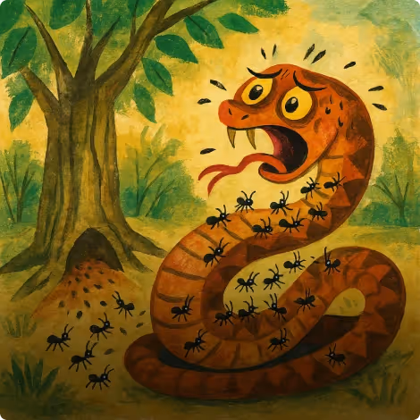 The King Cobra and the Ants