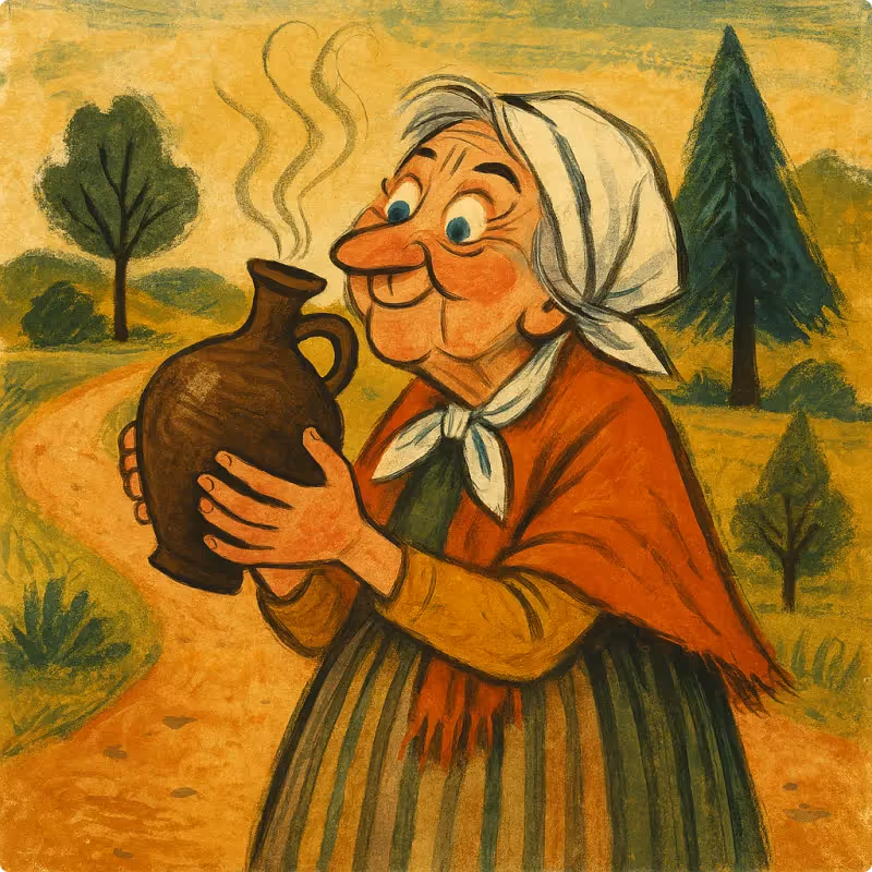 Aesop's Fables - The Old Woman and The Wine-Jar