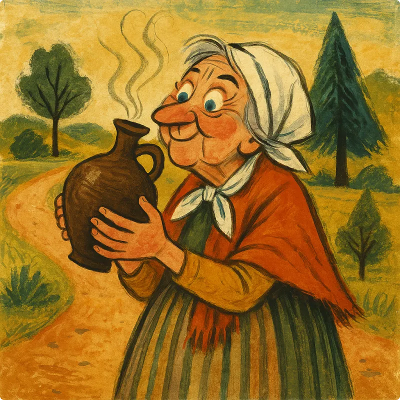 Aesop's Fables - The Old Woman and The Wine-Jar
